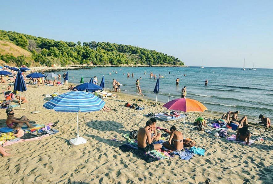 Lumbarda Beach's peaceful sandy shore in Croatia