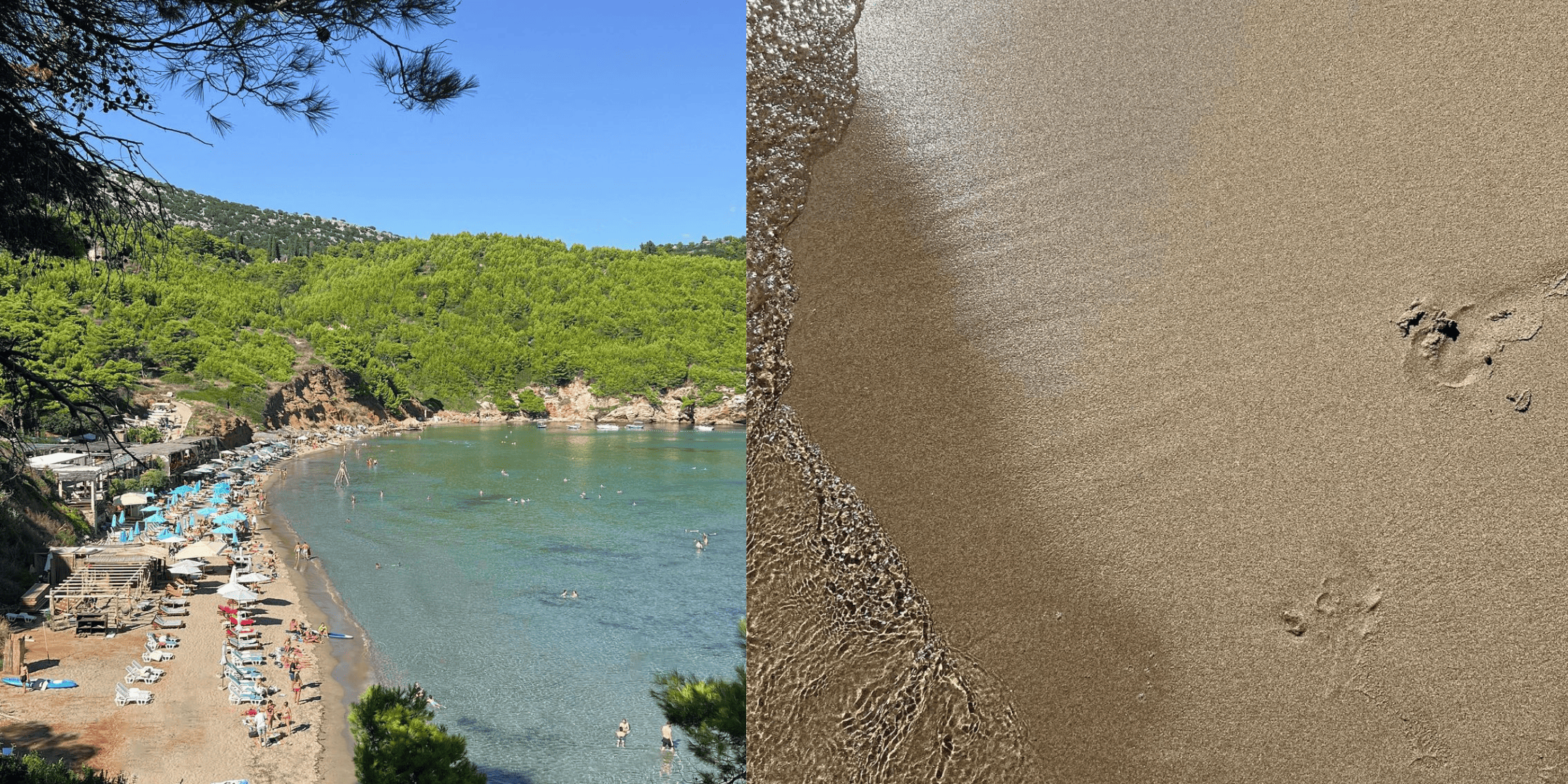 Aerial view of Sunj Beach, a sandy gem in Croatia